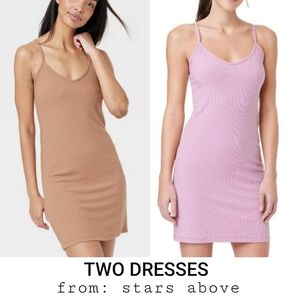 NWOT Two Dresses- Stars Above - Womens Size XS Lt. Purple & Tan Beautifully Soft
